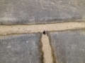 Close up depicting cavity deliberately left for grouting